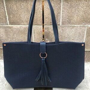 ULTA BEAUTY PVC Tote Purse Bag Shoulder Blue